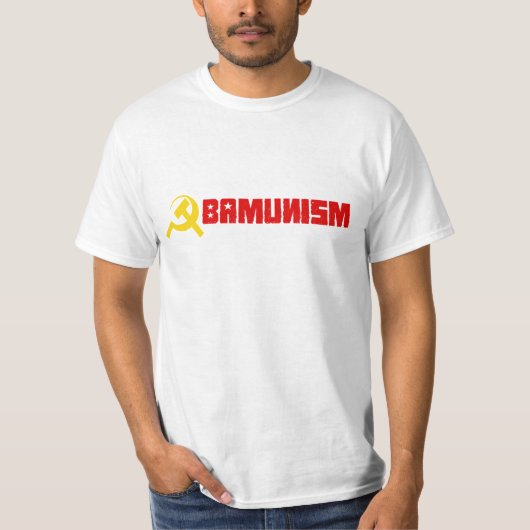 Obamunisme Bumpersticker T-shirt (Voorkant)