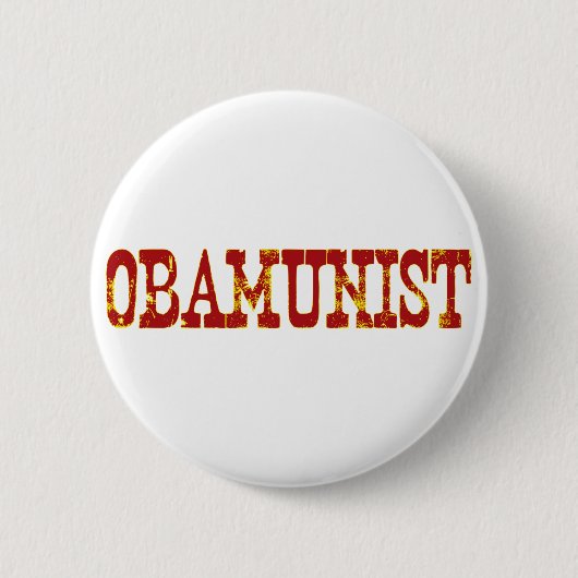 Obamunist (socialisme) ronde button 5,7 cm (Voorkant)