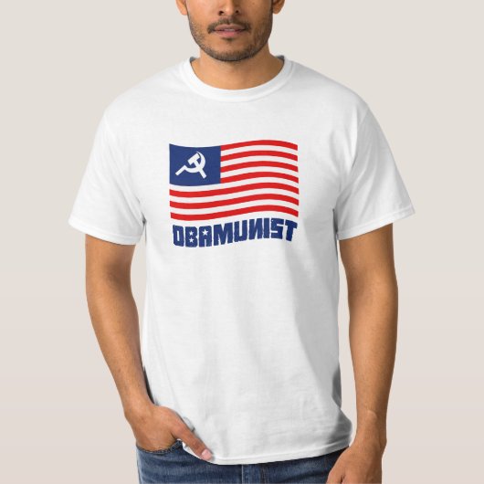 Obamunistische vlag t-shirt (Voorkant)