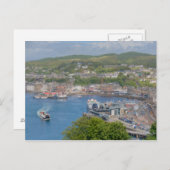 Oban Harbor Aerial uit Pulpit Hill Briefkaart (Voorkant / Achterkant)