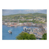 Oban Harbor Aerial uit Pulpit Hill Foto Afdruk (Voorkant)