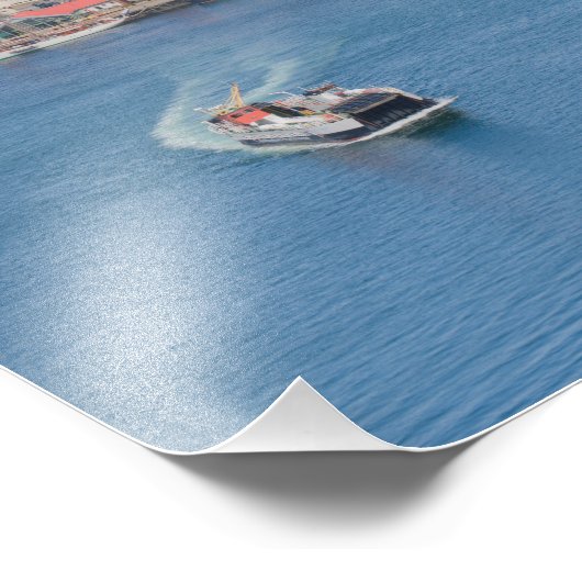 Oban Harbor Aerial uit Pulpit Hill Foto Afdruk (Hoek)