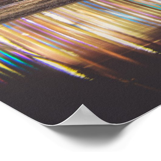 Oban Harbour bij nacht Poster (Hoek)