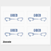 Obed klimmen met Quickdraw Rechthoekige Sticker (Vel)
