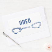 Obed klimmen met Quickdraw Rechthoekige Sticker (Envelop)