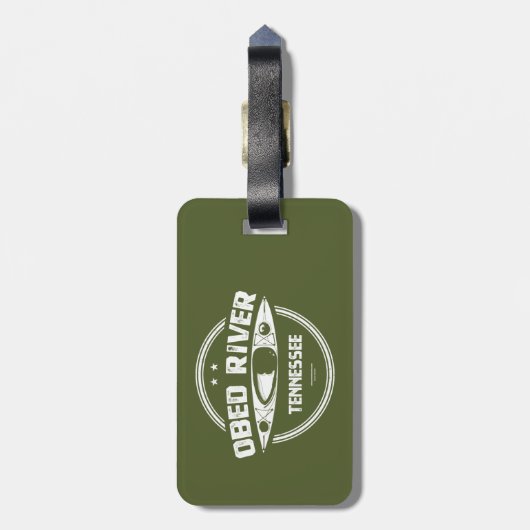 Obed River Tennessee Kayaking Bagagelabel (Achterkant verticaal)