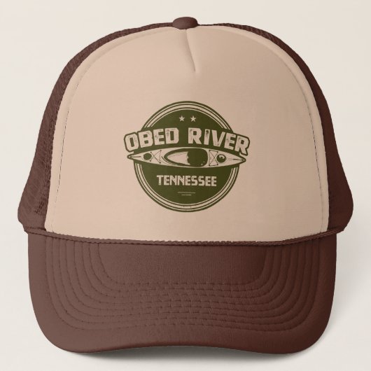 Obed River Tennessee Kayaking Trucker Pet (Voorkant)