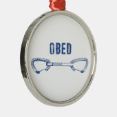 Obed Rock Climbing Quickdraw Metalen Ornament (Rechts)