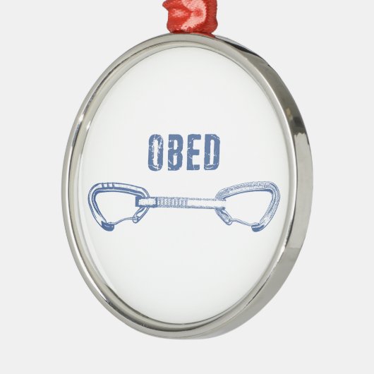 Obed Rock Climbing Quickdraw Metalen Ornament (Links)