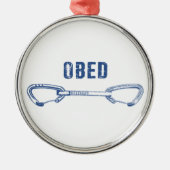 Obed Rock Climbing Quickdraw Metalen Ornament (Voorkant)