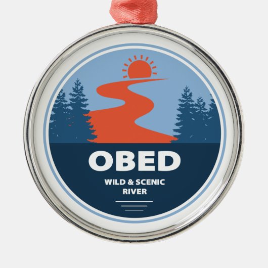 Obed Wild en Schilderachtig rivier Metalen Ornament (Voorkant)