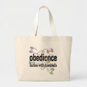 Obedience: Dances met Dumbbells Grote Tote Bag (Voorkant)