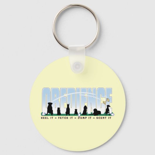 Obedience: Hiel, trek het, spuit het, trek het, tr Sleutelhanger (Voorkant)