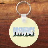 Obedience: Hiel, trek het, spuit het, trek het, tr Sleutelhanger (Voorkant)