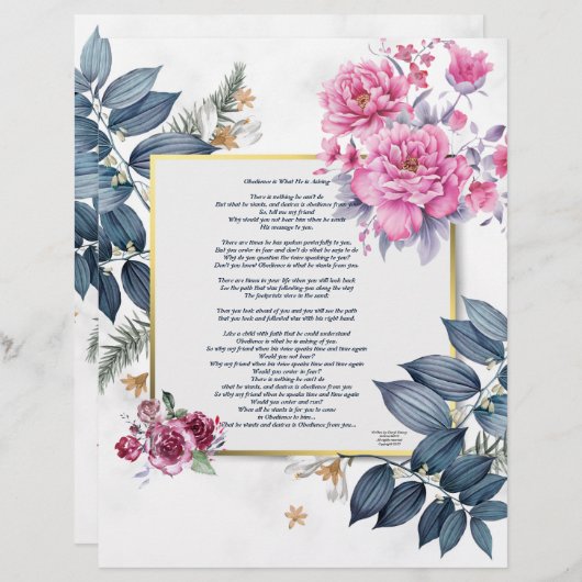 Obedience is wat hij van je linnenpapier vraagt (Voorkant / Achterkant)