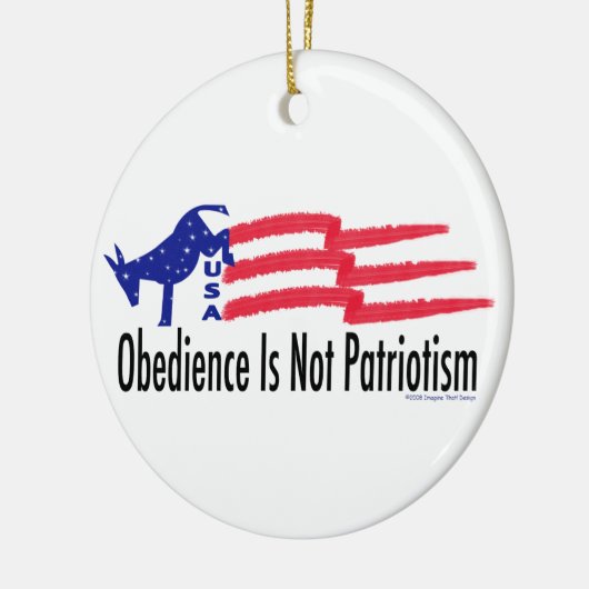 Obedience Patriotisme Keramisch Ornament (Links)