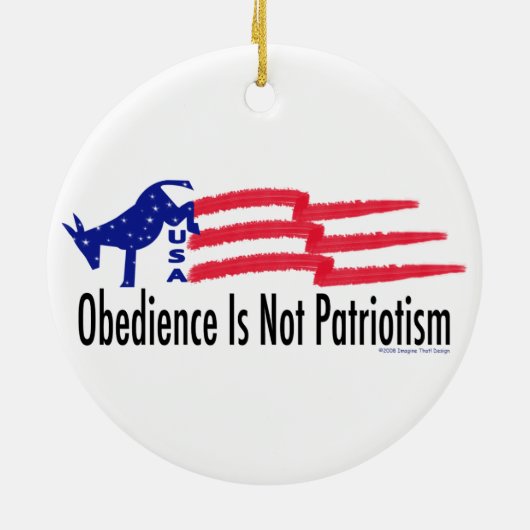 Obedience Patriotisme Keramisch Ornament (Achterkant)