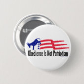 Obedience Patriotisme Ronde Button 5,7 Cm (Voorkant /achterkant)