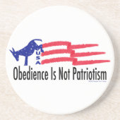Obedience Patriotisme Zandsteen Onderzetter (Voorkant)
