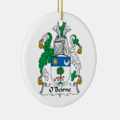 O'Beirne Family Crest Keramisch Ornament (Rechts)