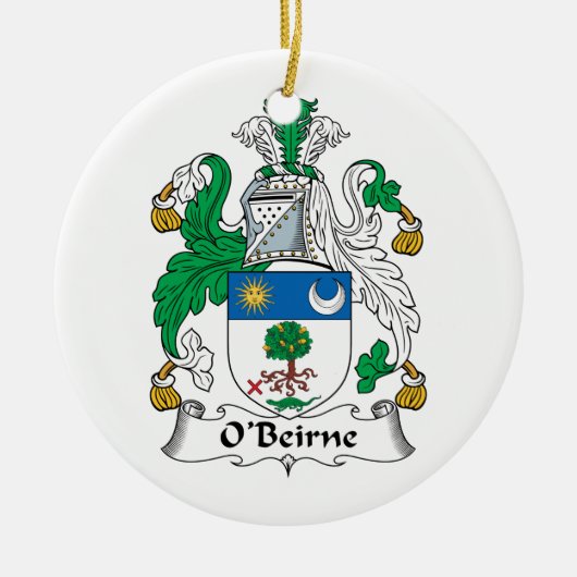 O'Beirne Family Crest Keramisch Ornament (Voorkant)