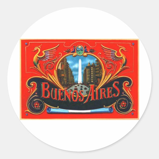 Obelisco firoulete ronde sticker (Voorkant)