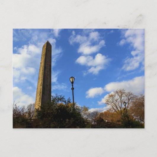 Obelisk, Cleopatra's Needle in Central Park, NYC Briefkaart (Voorkant)