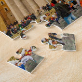 Obelisk en Bernini colonnade, Rome, Italië Legpuzzel (Zijkant)