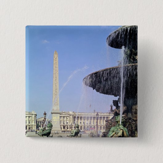 Obelisk, oorspronkelijk afkomstig uit Luxemburg, o Vierkante Button 5,1 Cm (Voorkant)