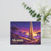 Obelisk van Axum Ethië Briefkaart (Staand voorkant)