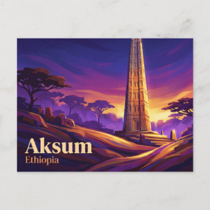 Obelisk van Axum Ethië Briefkaart