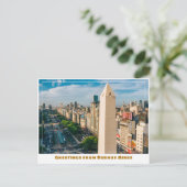 Obelisk van Buenos Aires Argentinië Briefkaart (Staand voorkant)