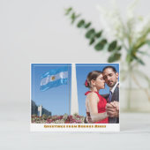 Obelisk van Buenos Aires Argentinië w Tango Danser Briefkaart (Staand voorkant)