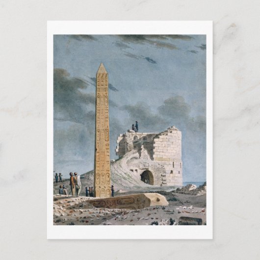 Obelisk van Cleopatra (w/c op papier) Briefkaart (Voorkant)