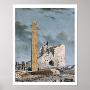 Obelisk van Cleopatra (w/c op papier) Poster