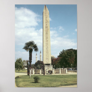Obelisk van Theodosius I, met een Romeinse basis Poster