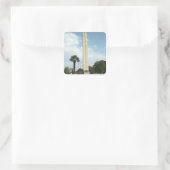 Obelisk van Theodosius I, met een Romeinse basis Vierkante Sticker (Tas)