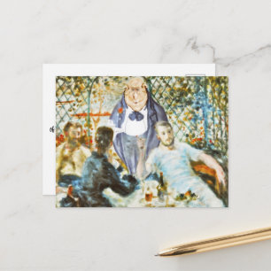 Ober bij het bootfeest (Renoir) Briefkaart