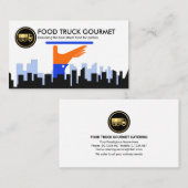 Ober die Dish City Silhouette Caterer bedient Visitekaartje (Voorkant / Achterkant)