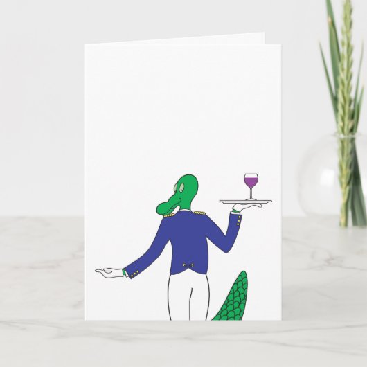 Ober Gator-Wenskaart Feestdagen Kaart (Voorkant)