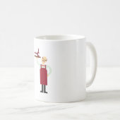 Ober met wijn koffiemok (Voorkant rechts)