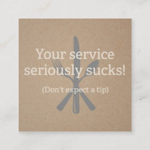 Ober, server, creditcard voor slechte service