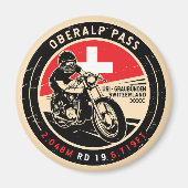 Oberalp Pass | Zwitserland | Motorfiets Magneet (Voorkant)