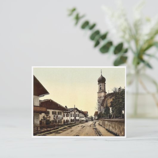 Oberammergau, algemeen uitzicht, Oberbeieren, Duit Briefkaart (Staand voorkant)