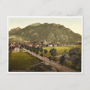 Oberammergau met Laber, Upper Beieren, Duitsland Briefkaart