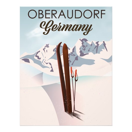 Oberaudorf Duitsland ski poster (Voorkant)