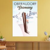 Oberaudorf Duitsland ski poster Canvas Afdruk (Insitu (Woonkamer))