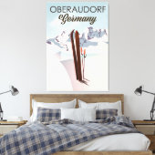 Oberaudorf Duitsland ski poster Canvas Afdruk (Insitu (Slaapkamer))
