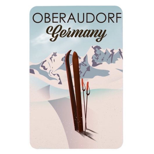 Oberaudorf Duitsland ski poster Magneet (Verticaal)