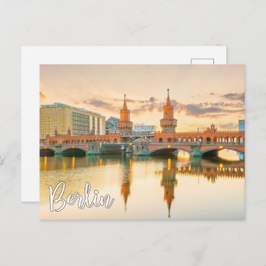 Oberbaum Bridge, Berlijn, Duitsland Briefkaart (Voorkant / Achterkant)